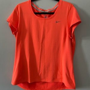 Women’s Nike orange Dri fit tee size XL